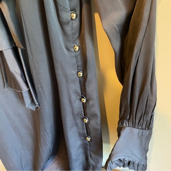 Vintage Milly of New York Silk Ruffle Dress Fully Lined - Picture 2 of 7